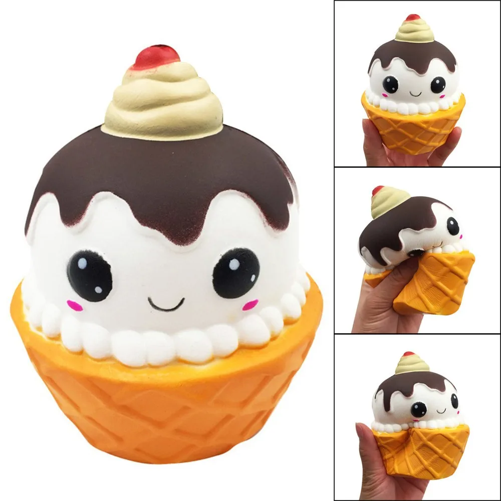 

Simulation Cartoon Charm Chocolate Cake Squeeze Toy Slow Rising Stress Reliever For Kids Adult Decompression Toys